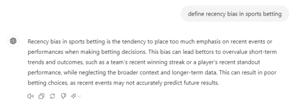 Recency Bias - Blog - Square Bettor