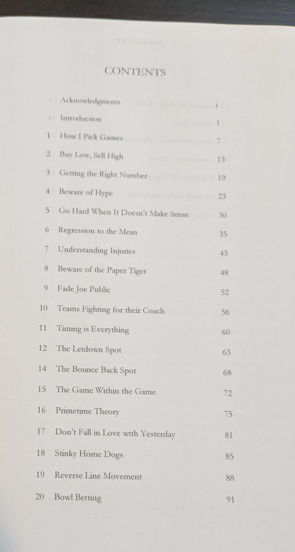 Table of Contents - Good Teams Win Great Teams Cover - Square Bettor