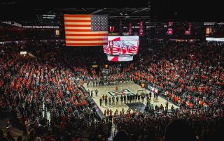 Wide frame angle shot of an Arizona Wildcats home game