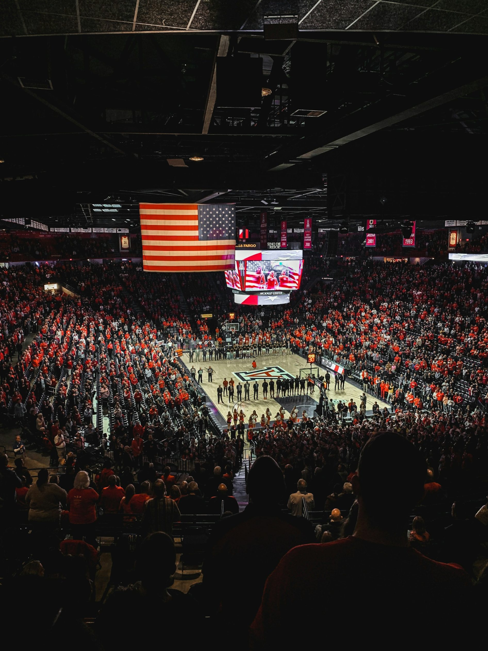 Wide frame angle shot of an Arizona Wildcats home game
